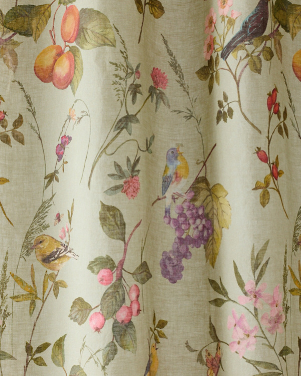 Chelsea Garden Relaxed-Linen Shower Curtain