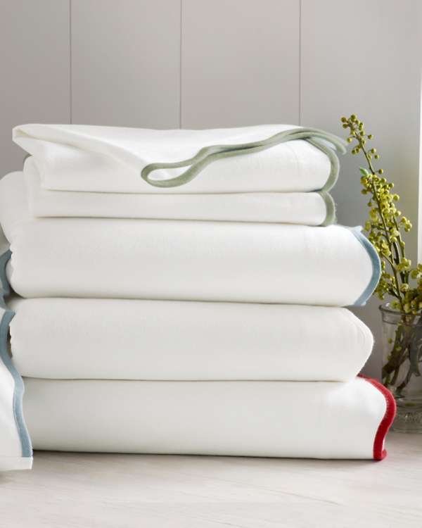Cozy Scallop Organic-Cotton Flannel Sheet Set