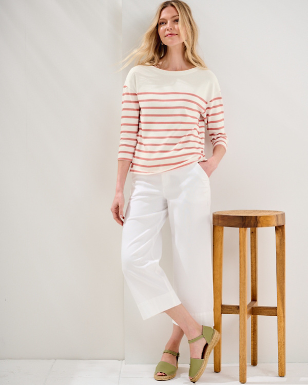 Cropped Wide-Leg Chinos