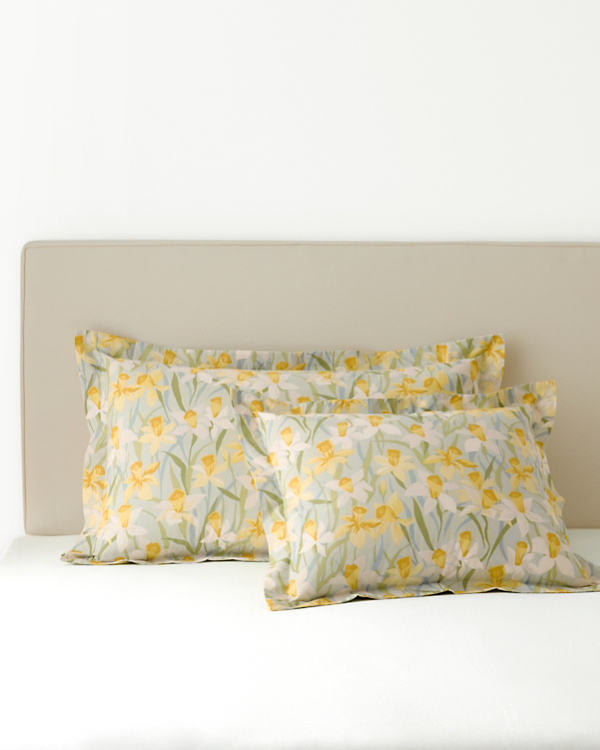 Daffodils Organic-Cotton Percale Sham