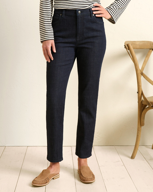 EILEEN FISHER Organic-Cotton Boyfriend Ankle Jeans