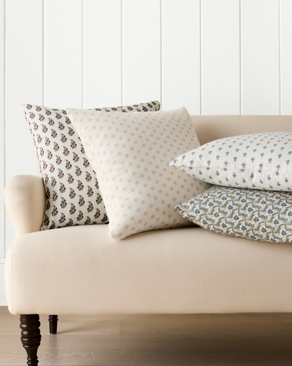 Artful Pattern Relaxed-Linen Pillow Cover