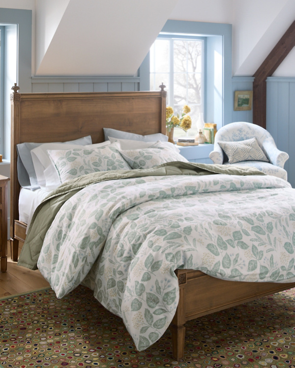 Edna Relaxed Organic-Cotton Sateen Duvet Cover