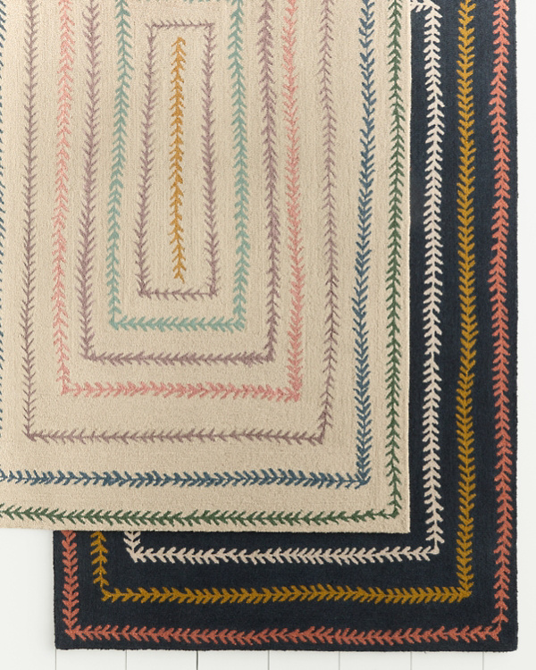 Hable Cross-Vine Hooked Wool Rug