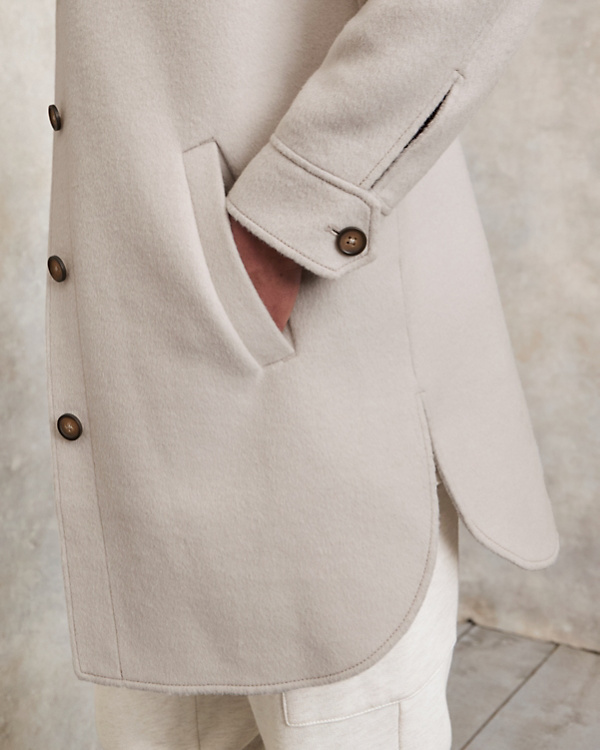 Long Wool-Blend Shacket